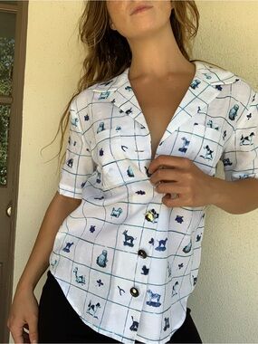 STAUD good luck pup button down